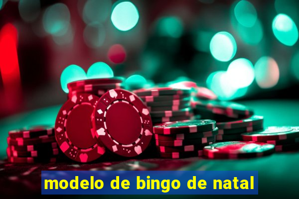 modelo de bingo de natal